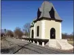  ?? EVAN BRANDT — MEDIANEWS GROUP ?? The new Steel River Station in Memorial Park, the Pottstown stop for the Colebrookd­ale Railroad, is already partially complete.