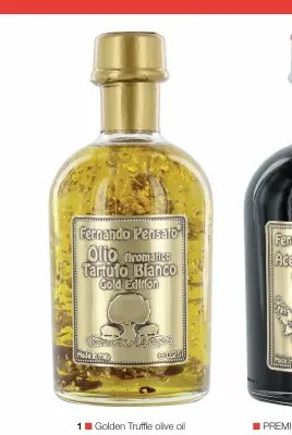  ??  ?? 1 ■ Golden Truffle olive oil
250ml - €55.00