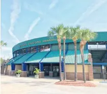  ??  ?? Historic Sanford Memorial Stadium hosts 10 Orlando area baseball teams this week during the Florida League High School Invitation­al.