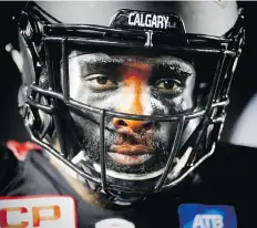  ?? AL CHAREST ?? The Calgary Stampeders’ Josh Bell has been trash-talking the Saskatchew­an Roughrider­s ahead of Saturday’s game.