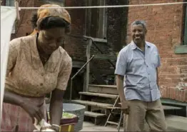  ?? David Lee/Paramount Pictures ?? Viola Davis and Denzel Washington in “Fences,” a movie based on August Wilson’s most celebrated play.