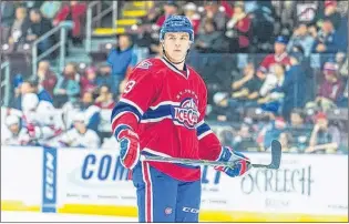  ?? ST. JOHN’S ICECAPS FILE PHOTO/COLIN PEDDLE ?? Connor Crisp played just 17 games for the American Hockey League’s St. John’s Icecaps over two seasons which were plagued by concussion symptoms that sidelined him for long stretches.