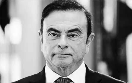  ?? AGENCE FRANCE-PRES ?? Nissan Motor Co.’s chair Carlos Ghosn was arrested Monday and will be dismissed after he allegedly under-reported his income and engaged in other misconduct. He has been at at Nissan for 19 years.