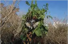  ??  ?? Artist and activist Emerson Munduruku is pictured as he teaches environmen­tal conservati­on to children through his drag queen alter ego character Uyra Sodoma.