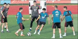  ?? FOTO: EFE ?? Última sesión de entrenamie­nto antes de viajar rumbo a Castellón