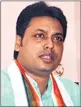  ??  ?? BIPLAB KUMAR DEB, former gym trainer & RSS volunteer, is likely to be the BJP's Chief Ministeria­l candidate in Tripura.