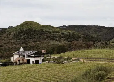  ??  ?? Top After three years of design and building, Tantalus now opens out to the vineyard behind it – previously, the public areas faced the carpark.
Far left and left After climbing the new stone staircase, visitors arrive at a casual tasting room lined...