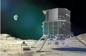  ?? ISPACE ?? Ispace is sending a lunar lander to the Moon to scoop up regolith – grey, sandy dust – to sell to Nasa.