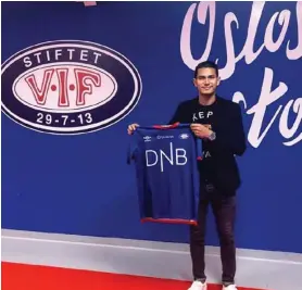  ?? CORTESÍA ?? Deyver Vega pasó del Brann al Valerenga en el 2019.