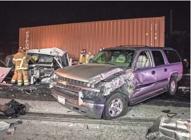  ?? KEVIN WARN ?? Truck driver Freddy Uriarte was killed when he crashed into a disabled FedEx truck at full speed in March 2014.