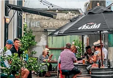  ?? HAWKE’S BAY TOURISM ?? Look for the Who Shot the Barman sign to find one of the Bay’s best-loved bars, Monica Loves.