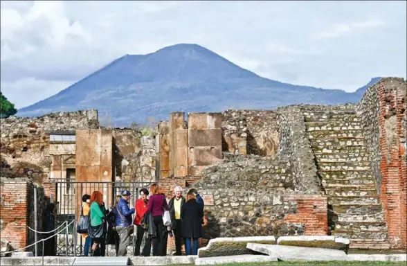  ?? FILIPPO MONTEFORTE/AFP ?? Pompeii’s thermal baths opened to visitors for the first time on Monday after a painstakin­g excavation.