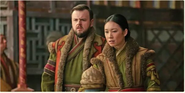  ?? ?? John Bradley plays Jack Rooney and Jess Hong is Jin Cheng in “3 Body Problem.”