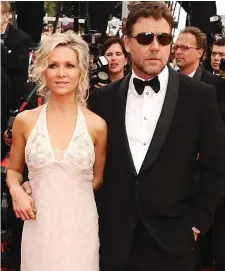  ??  ?? Russell Crowe and his former wife Danielle Spencer