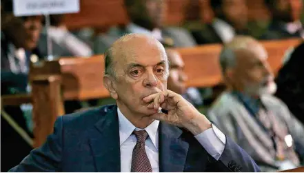  ?? Alan Marques - 11.nov.2016/Folhapress ?? O tucano José Serra (SP), 74, que pediu demissão do Ministério das Relações Exteriores relatando problemas de saúde