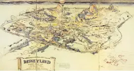  ?? Picture: skynews.com.au ?? PRICELESS: Disney’s map of Disneyland theme park in California.