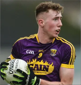  ??  ?? Nick Doyle’s move to full-forward at half-time sparked a Wexford revival in Enniskille­n on Sunday.