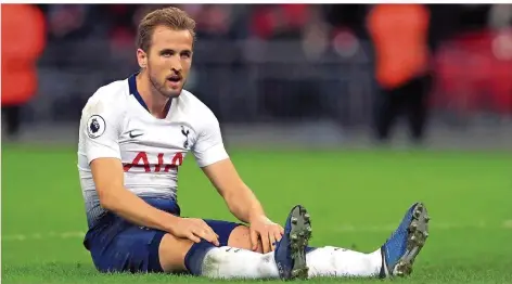  ?? FOTO: EGERTON/DPA ?? Harry Kane muss zuschauen: Der Star von Tottenham Hotspur ist verletzt und fehlt in den Champions-League-Duellen mit Borussia Dortmund.