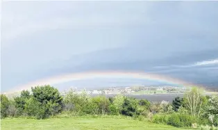  ??  ?? A rainbow over Granville Ferry, Nova Scotia. Submitted by Brian Hay.