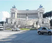  ??  ?? The Altare della Patria, which sits in central Rome, between the Piazza Venezia and the Capitoline Hill.