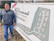  ?? Brian Gioiele / Hearst Connecticu­t Media ?? Shelton resident Ben Perry at the site The Crossroads, a 55-and-older active adult community off Long Hill Cross Road.