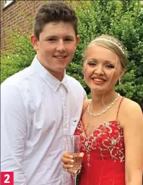  ??  ?? Liam Curry, 19, and girlfriend Chloe Rutherford, 17 2