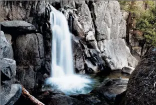  ?? (Photo: Adobe Stock) ?? Chilnualna Fall runs year-round and is a delight for those willing to make the day hike in Wawona.