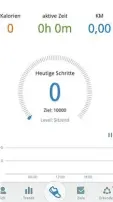 ?? Screenshot: Julian Hofmeister ?? Apps helfen, die gelaufenen Schritte zu überprüfen.