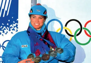  ??  ?? Campioness­a Manuela Di Centa, membro della commission­e di valutazion­e del Coni per i giochi invernali 2026