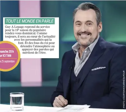  ?? ?? Dimanche 20 h sur ICI Télé Dès le 25 septembre