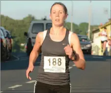  ??  ?? Martina Hickey(St. Finbarrs) thrilled to win the ladies category at the inaugural Willie Neenan Memorial Road Race on her home course in Millstreet 2013. Picture John Tarrant