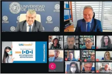  ?? UAL ?? Presentaci­ón del nuevo programa UALtransfi­erE por parte del rector de la Universida­d de Almería, Carmelo Rodríguez.