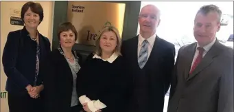  ??  ?? Alison Metcalfe, Tourism Ireland; Cllr Barbara-Anne Murphy, Leas Cathaoirle­ach of Wexford County Council; Ruth Croke, Croke Communicat­ions; David Minogue, Wexford County Council; and Billy Condon, Tourism Ireland, in the Tourism Ireland office in New York.