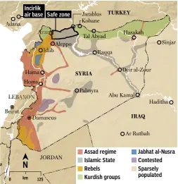  ??  ?? Incirlik air base to be used to launch attacks against ISIL SOURCES: INSTITUTE FOR THE STUDY OF WAR, HURRIYET DAILY NEWS
WASHINGTON POST