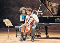  ??  ?? In sync: Isata and Sheku Kanneh-mason on terrific form at Snape Maltings on Sunday