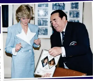  ??  ?? miXinG WitH RoYaltY: Robert Maxwell with Princess Diana in the 1980s