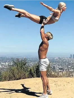  ?? Picture: SUPPLIED ?? TOP OF THE WORLD: East London dance duo Chace Collett and Ashley Behrens, who have won scores of gold medals at the annual World Championsh­ips of Performing Arts since 2010, have spent the last nine days as the face of the internatio­nal competitio­n in California.