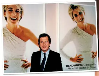  ??  ?? RENOWNED: Testino with his iconic photos of Diana