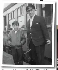  ??  ?? Young Jack Kearney in the late 1960s with his grandfathe­r, train driver Jack Kearney, who was known as Flanagan around Bray.