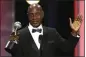  ?? PHOTO BY MATT SAYLES — INVISION — AP, FILE ?? Professor Charles J. Ogletree Jr. accepts the chairman’s award at the 48th annual NAACP Image Awards at the Pasadena Civic Auditorium on Feb. 11, 2017.