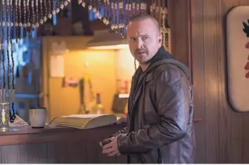  ?? BEN ROTHSTEIN/NETFLIX ?? Aaron Paul reprises his role as Jesse Pinkman in the Netflix film, “El Camino: A Breaking Bad Movie.” Production of the film took place for four months in Albuquerqu­e. It opens Friday at local theaters.