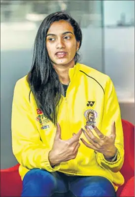  ?? BURHAAN KINU/ HT PHOTO ?? PV Sindhu won two titles and reached the final of three major events in 2017.