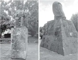  ?? CORTESÍA JUAN CARLOS CRUZ ?? Sin placas los monumentos a Francisco Zarco y La Madre