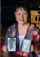  ?? Photograph: Simon Scott/The Guardian ?? ‘The reality is that the Chinese diaspora in Australia stretches beyond these boundaries’: Kathy See-Kee with photos of her parents, Charles and Noreen See-Kee (nee Wong).