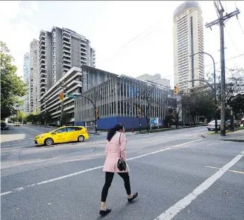  ?? NICK PROCAYLO ?? The 1400-block of Alberni Street could be home to the world’s tallest passive-house project. The project is being proposed by Landa Global Properties, which has applied for rezoning.