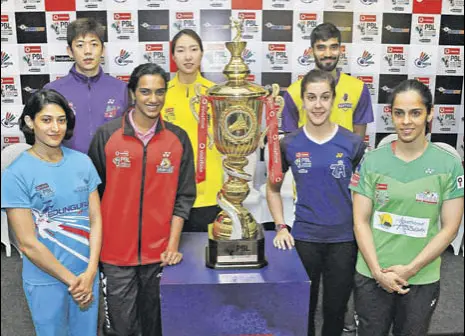  ?? HT PHOTO ?? The Premier Badminton League will feature 90 players from 17 nations, including eight Olympic medallists.