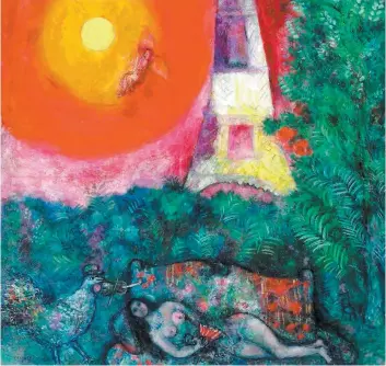  ?? PHOTO COURTOISIE, MUSÉE DES BEAUX-ARTS DU CANADA ?? Le tableau de 1929 La tour Eiffel, de Marc Chagall, propriété du Musée des beaux-arts du Canada depuis 1956, devrait être mis aux enchères par la maison Christie’s en mai.