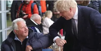  ?? ?? Man of the people: Boris Johnson out and about in Hartlepool when he was PM