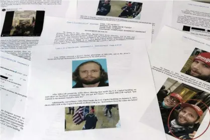  ??  ?? A statement of facts document presented to the United States district court in the case against Garret Miller on Monday. Photograph: Jon Elswick/AP