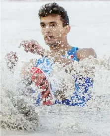  ?? ANSA ?? Andrea Dallavalle, 22 anni, quarto nella finale del triplo